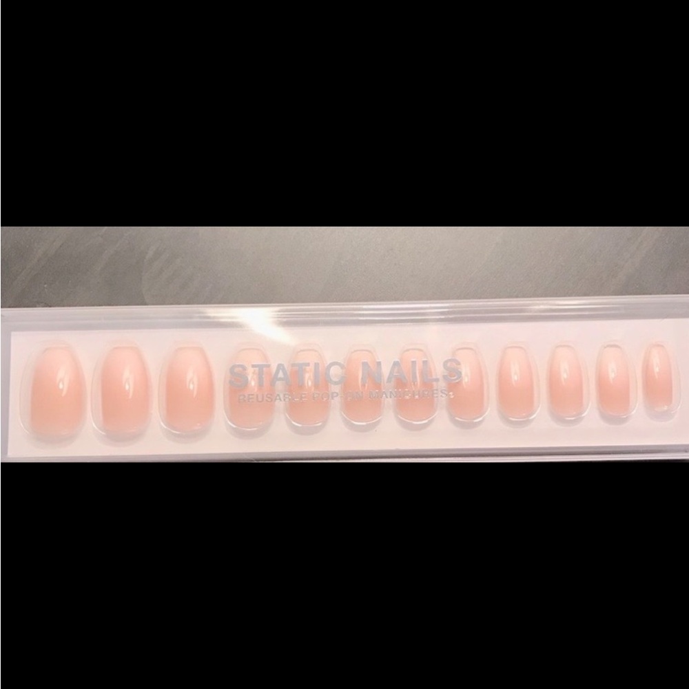 Static Nails Nude Press-On Nails coffin